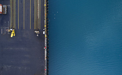 Image showing Aerial of a dock