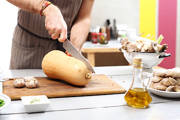 Image showing Cooking. Pumpkin in the kitchen.