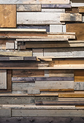 Image showing Reclaimed wooden wall