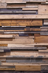 Image showing Reclaimed wooden wall