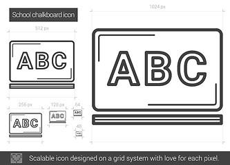 Image showing School chalkboard line icon.