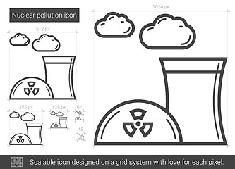 Image showing Nuclear pollution line icon.