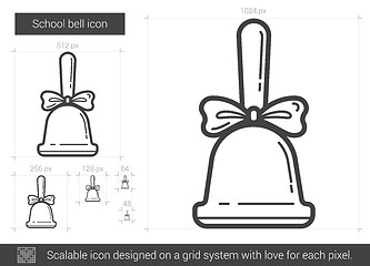 Image showing School bell line icon.