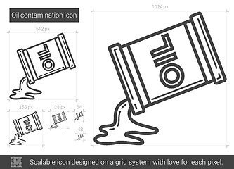 Image showing Oil contamination line icon.