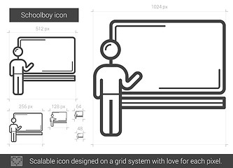 Image showing Schoolboy line icon.