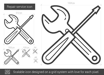 Image showing Repair service line icon.