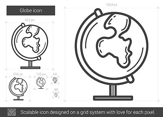 Image showing Globe line icon.