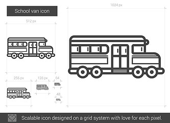 Image showing School van line icon.