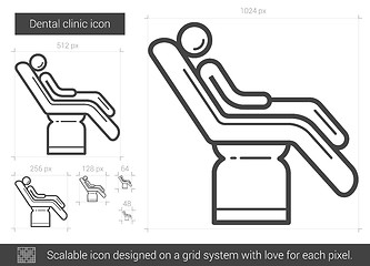 Image showing Dental clinic line icon.