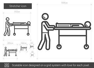 Image showing Stretcher line icon.