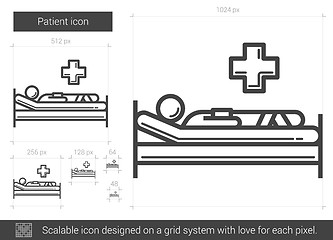 Image showing Patient line icon.