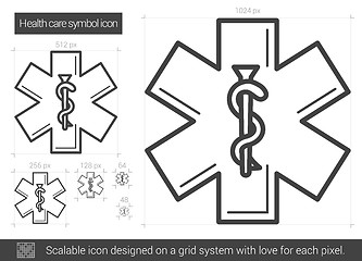 Image showing Health care symbol line icon.