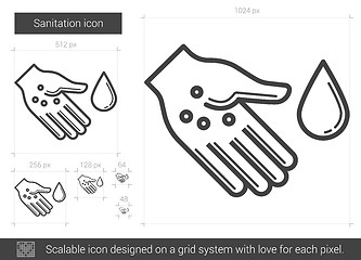 Image showing Sanitation line icon.