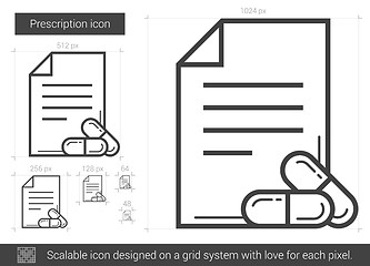 Image showing Prescription line icon.