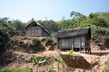 Image showing African malagasy huts in Andasibe region