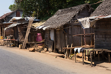 Image showing African malagasy huts in Andasibe region