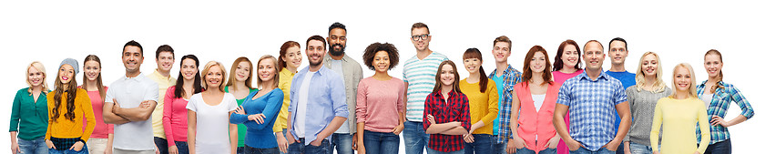 Image showing international group of happy smiling people