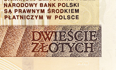 Image showing Polish banknotes, close-up