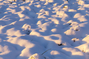 Image showing snow drifts, close-up