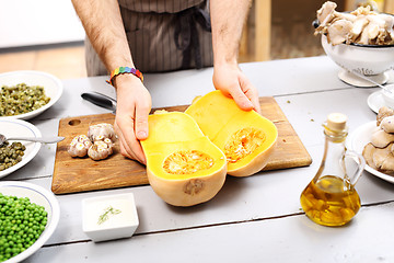 Image showing Organic butternut squash. Butternut squash.