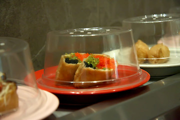 Image showing Conveyor belt sushi
