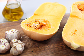 Image showing Organic butternut squash. Butternut squash.