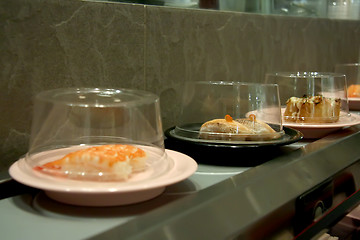 Image showing Conveyor belt sushi