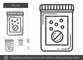 Image showing Pill line icon.