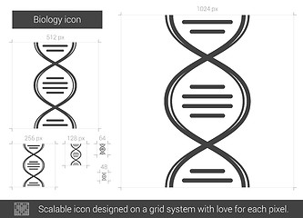 Image showing Biology line icon.