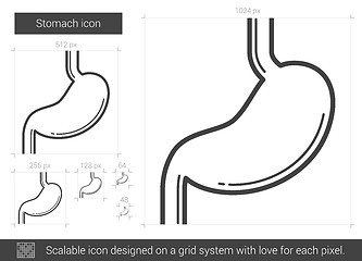 Image showing Stomach line icon.