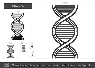 Image showing DNA line icon.