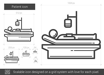 Image showing Patient line icon.