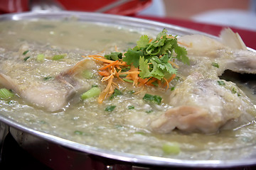 Image showing Chinese steamed fish