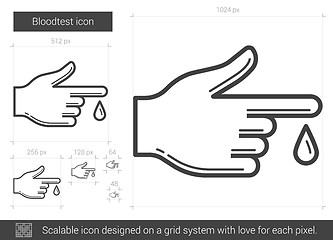 Image showing Blood test line icon.