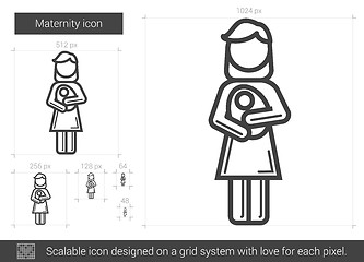 Image showing Maternity line icon.