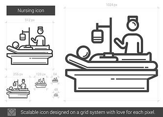 Image showing Nursing line icon.