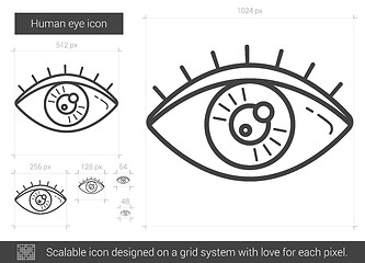 Image showing Human eye line icon.