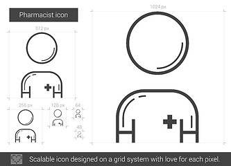 Image showing Pharmacist line icon.