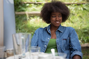 Image showing Portrait of Beautiful happy African-American girl