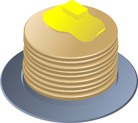 Image showing Stack of pancakes