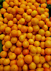 Image showing ripe mandarins at grocery store or market