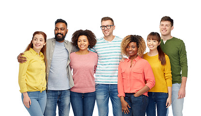 Image showing international group of happy smiling people