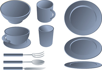 Image showing Dining set illustration