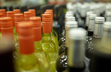 Image showing close up of bottles at liquor store