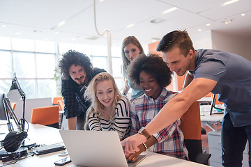 Image showing Multiethnic startup business team