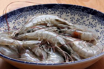 Image showing Raw prawns