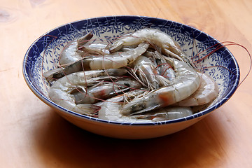 Image showing Raw prawns