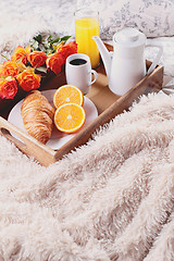 Image showing breakfast in bed