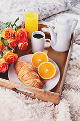 Image showing breakfast in bed