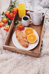 Image showing breakfast in bed